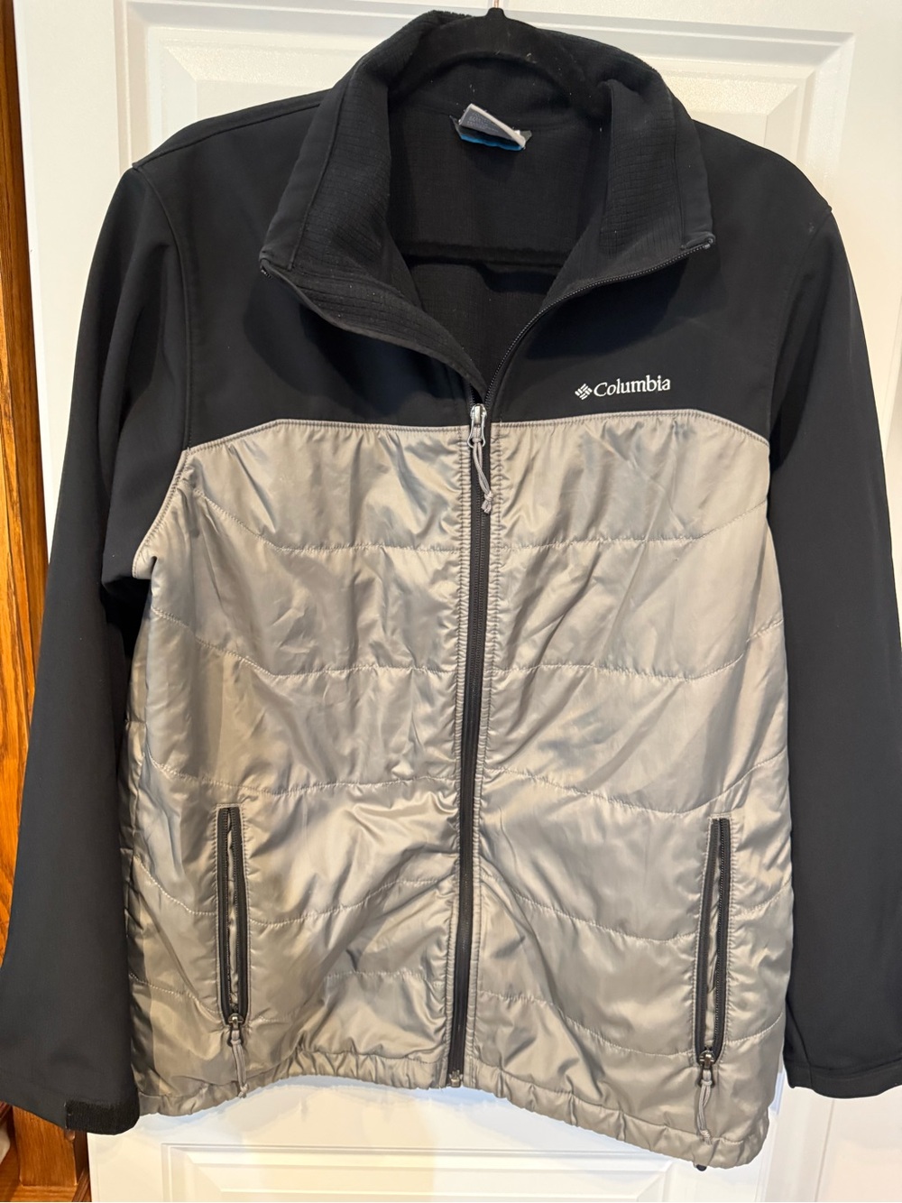 Columbia Black and Gray Quilted Jacket with Logo
